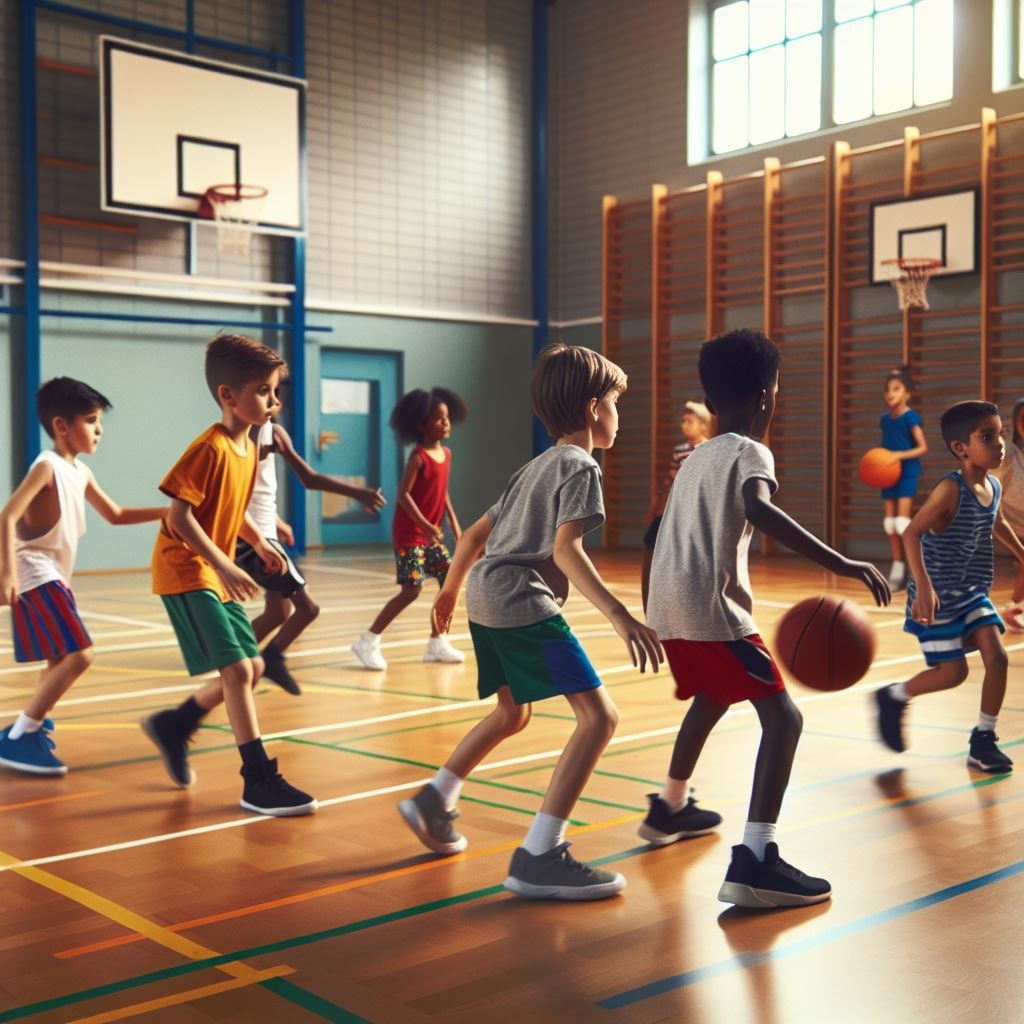 Basketball på programmet!